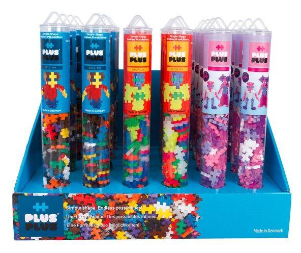 Plus Plus PLUS-PLUS DISPLAY TUBY BASIC/ GLITTER - 24 TUBY