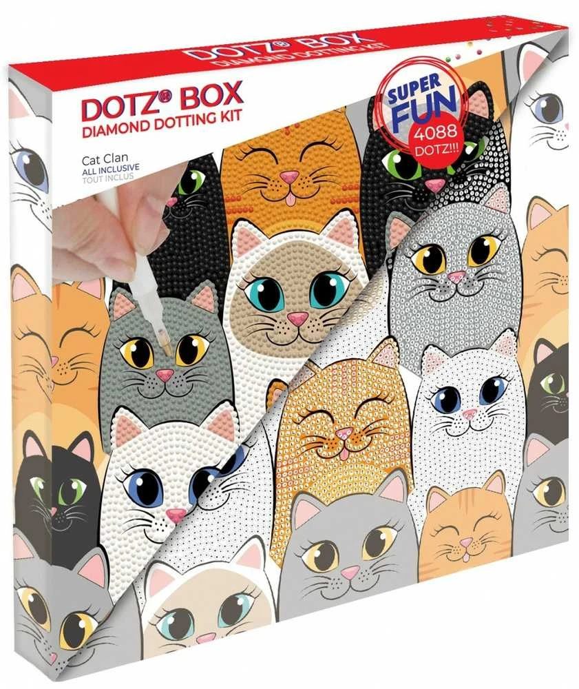 Diamond Dotz Deimantinė mozaika, Katės klano rinkinys, spalvotas