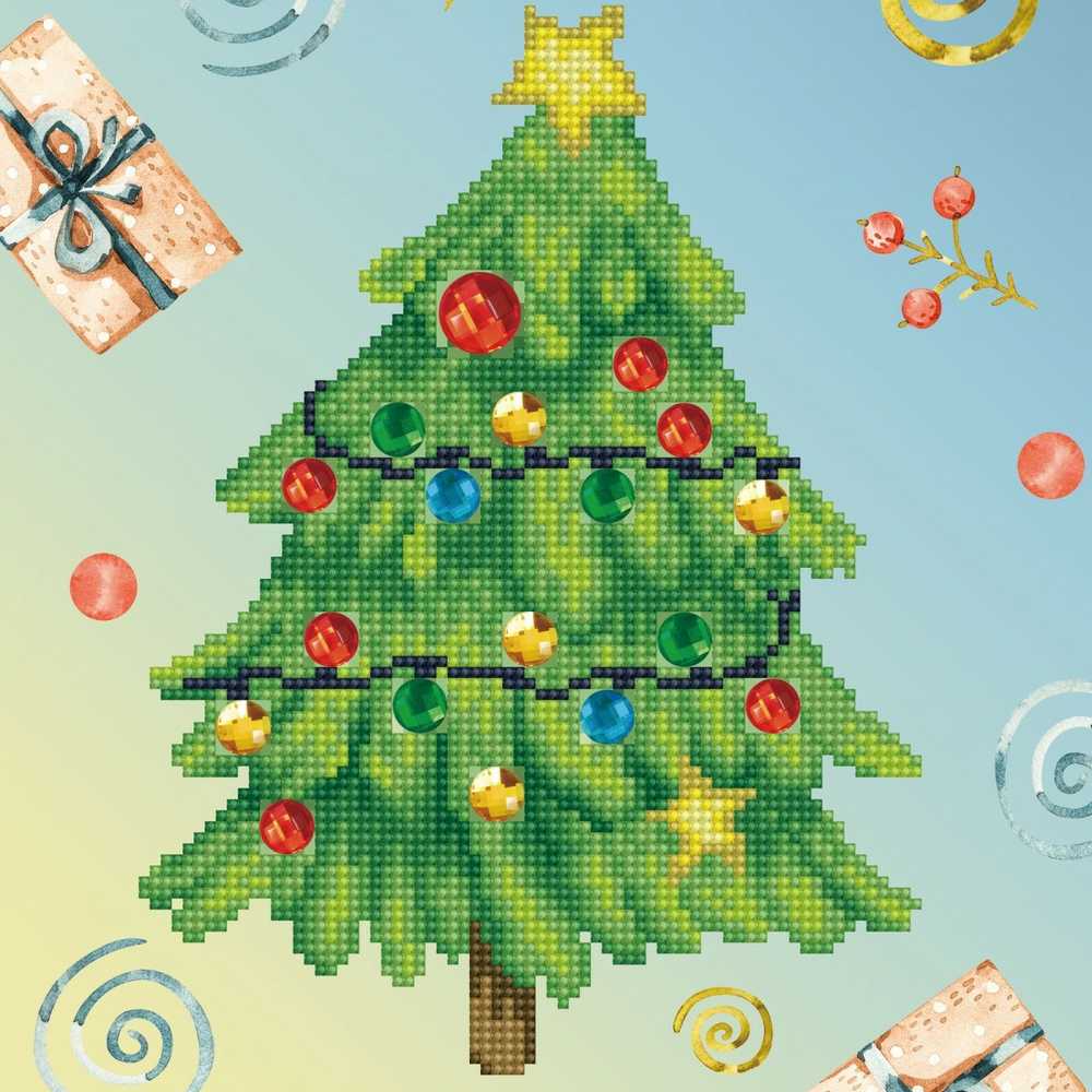 Dante Deimantinė mozaika Merry chridtmas medžio 28x28 cm