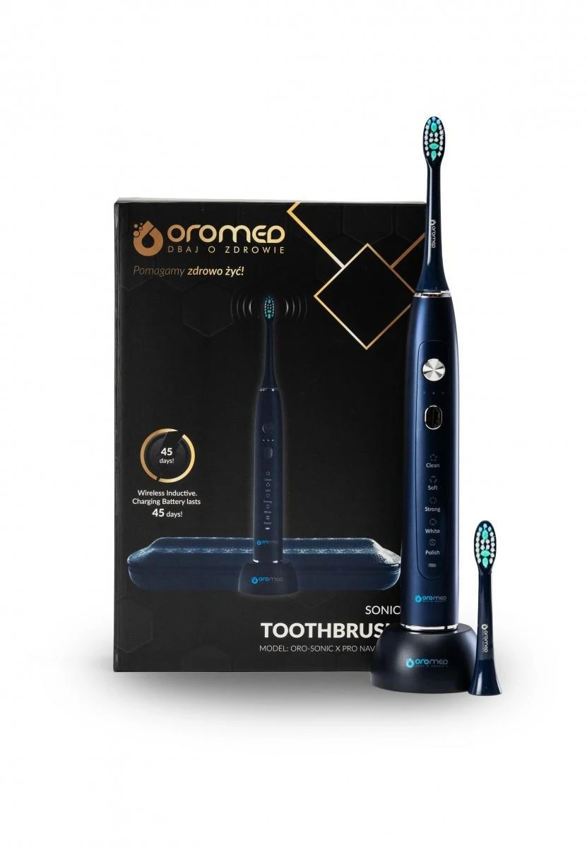 Elektrinis dantų šepetėlis Oromed Oro-Sonic X Pro, Tamsiai mėlynas