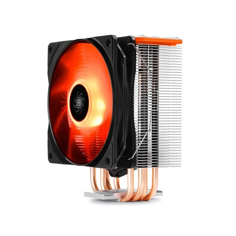 „Deepcool Gammaxx GT“ aušintuvas, 0,5 mm storio pelekai ir 4 šilumos vamzdžiai, 120 mm RGB ventiliatorius, „Intel /115x/1366/20XX“ ir „AMD AM x/FM x“ universalus, „Oro vėsintuvas“, „Intel 150W“, „AMD 140 W“