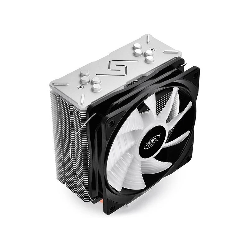 „Deepcool Gammaxx GT“ aušintuvas, 0,5 mm storio pelekai ir 4 šilumos vamzdžiai, 120 mm RGB ventiliatorius, „Intel /115x/1366/20XX“ ir „AMD AM x/FM x“ universalus, „Oro vėsintuvas“, „Intel 150W“, „AMD 140 W“