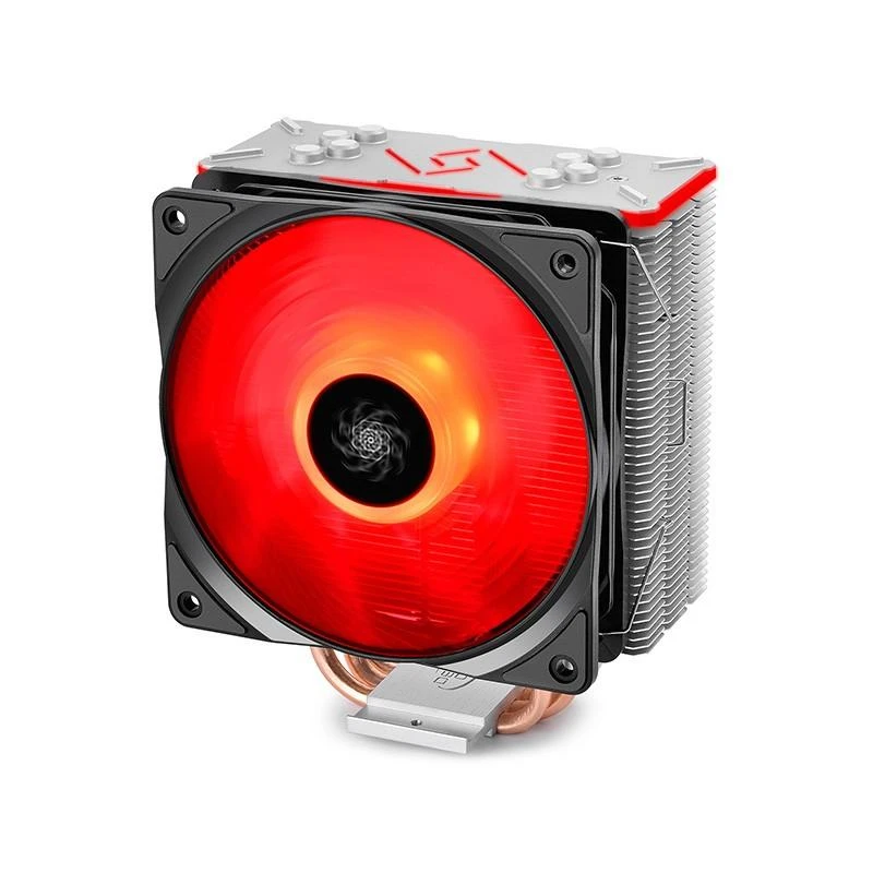 „Deepcool Gammaxx GT“ aušintuvas, 0,5 mm storio pelekai ir 4 šilumos vamzdžiai, 120 mm RGB ventiliatorius, „Intel /115x/1366/20XX“ ir „AMD AM x/FM x“ universalus, „Oro vėsintuvas“, „Intel 150W“, „AMD 140 W“