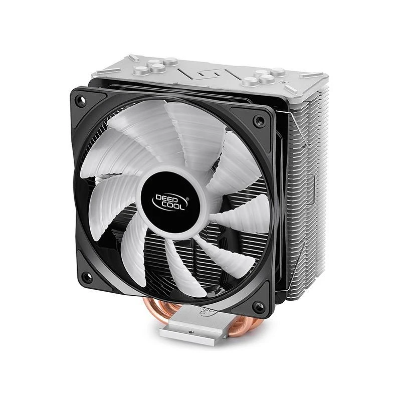 „Deepcool Gammaxx GT“ aušintuvas, 0,5 mm storio pelekai ir 4 šilumos vamzdžiai, 120 mm RGB ventiliatorius, „Intel /115x/1366/20XX“ ir „AMD AM x/FM x“ universalus, „Oro vėsintuvas“, „Intel 150W“, „AMD 140 W“