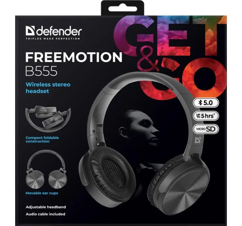 Ausinės DEFENDER BLUETOOTH FREEMOTION B555 Juodas