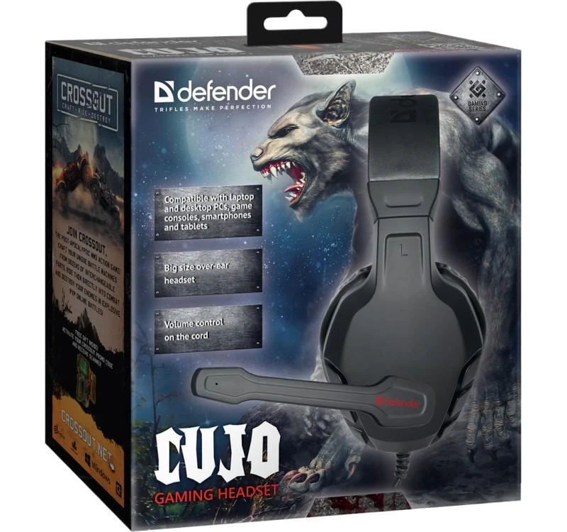 Ausinės su mikrofonu Defender CUJO Gaming 4 pin + adapter 2x mini jack+ Žaidimas