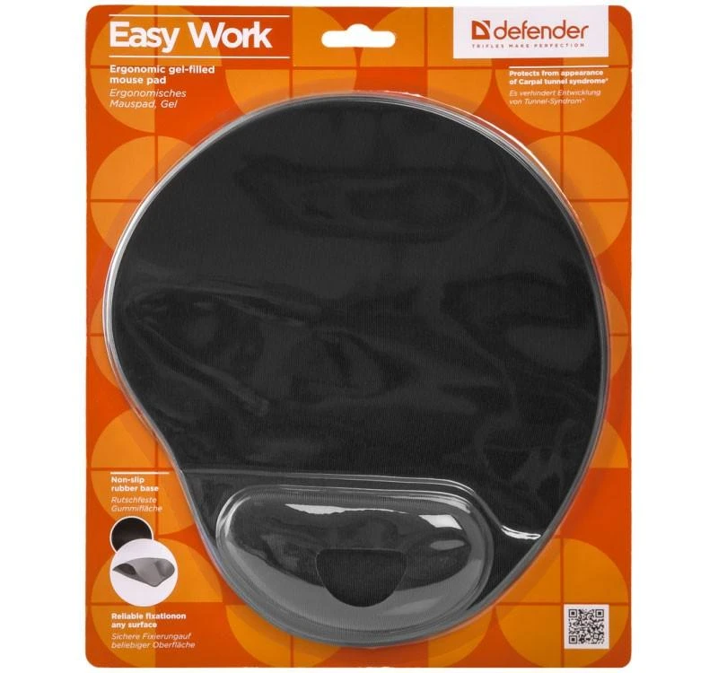 Kilimėlis DEFENDER Pelė pad Easy Work juodas, lycra, 260х225х5 mm