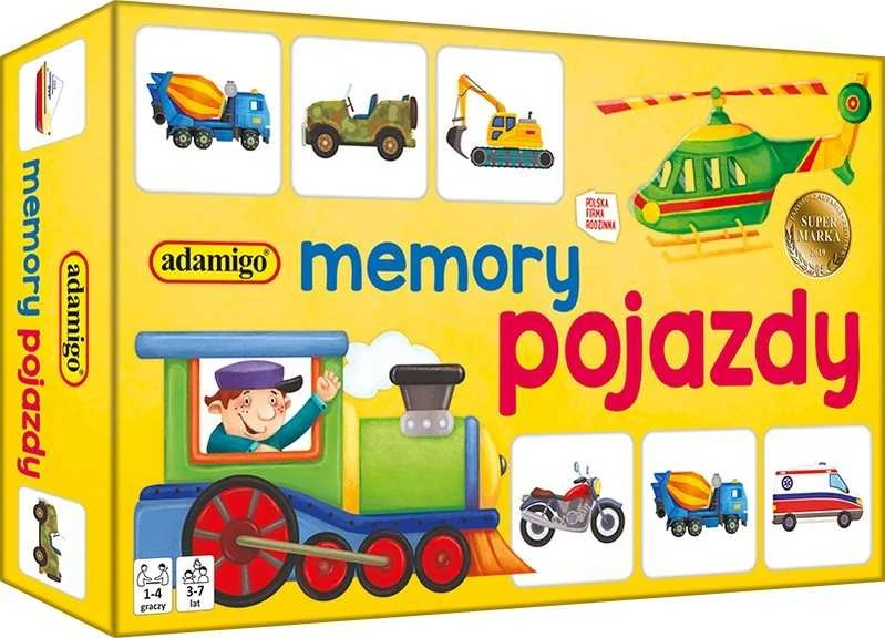 Atminties žaidimas Mini Vehicles ADAMIGO 7196