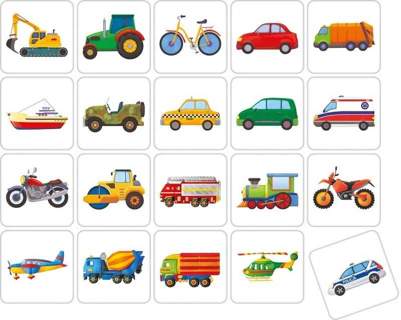 Atminties žaidimas Mini Vehicles ADAMIGO 7196