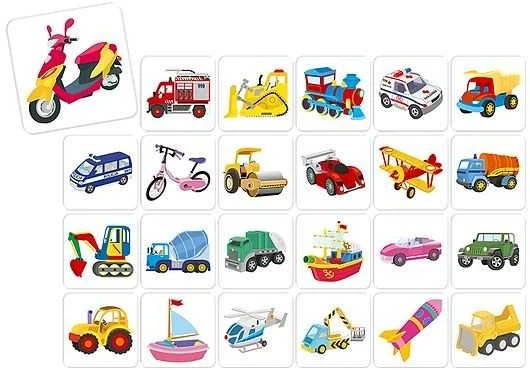 Stalo žaidimas Adamigo Memory Vehicles