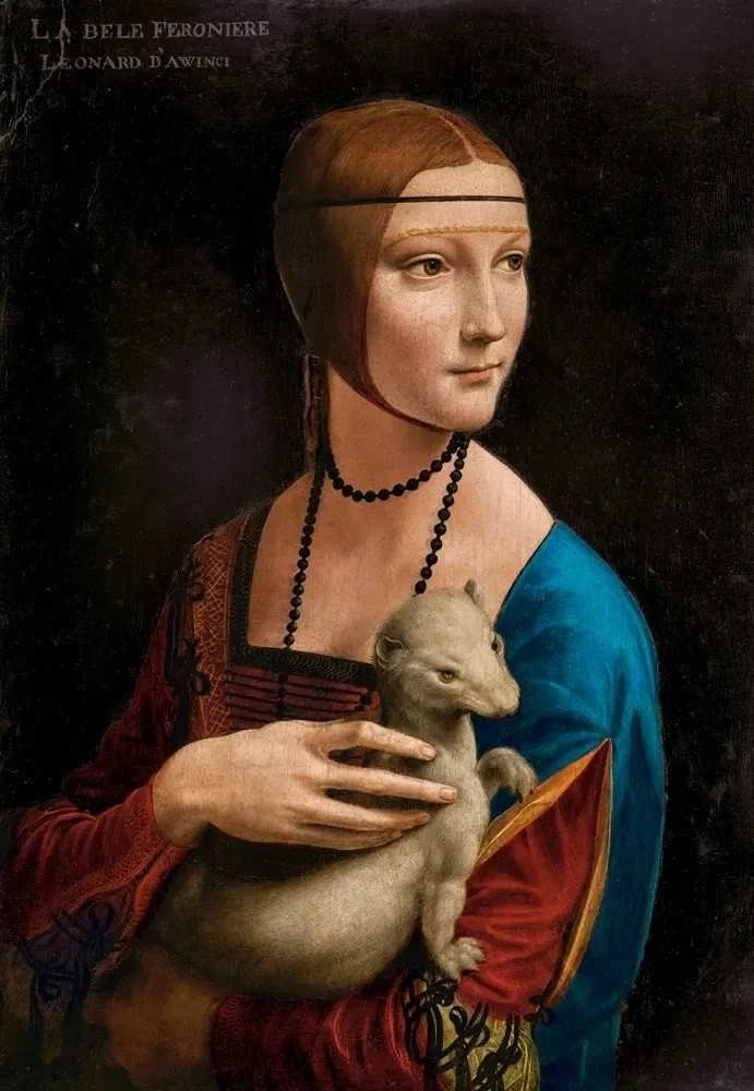 Castorland Dėlionė 1000 vnt. - Dama su šermuonėliu
