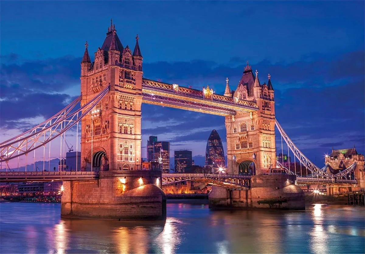 Clementoni Dėlionė 1000 vnt. - Tauerio tiltas naktį (Tower Bridge)