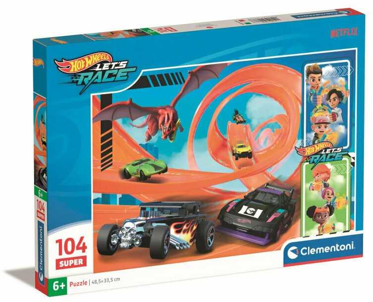 Clementoni Dėlionė 104 vnt. - Hot Wheels aprašymas - Prekės nuotrauka
