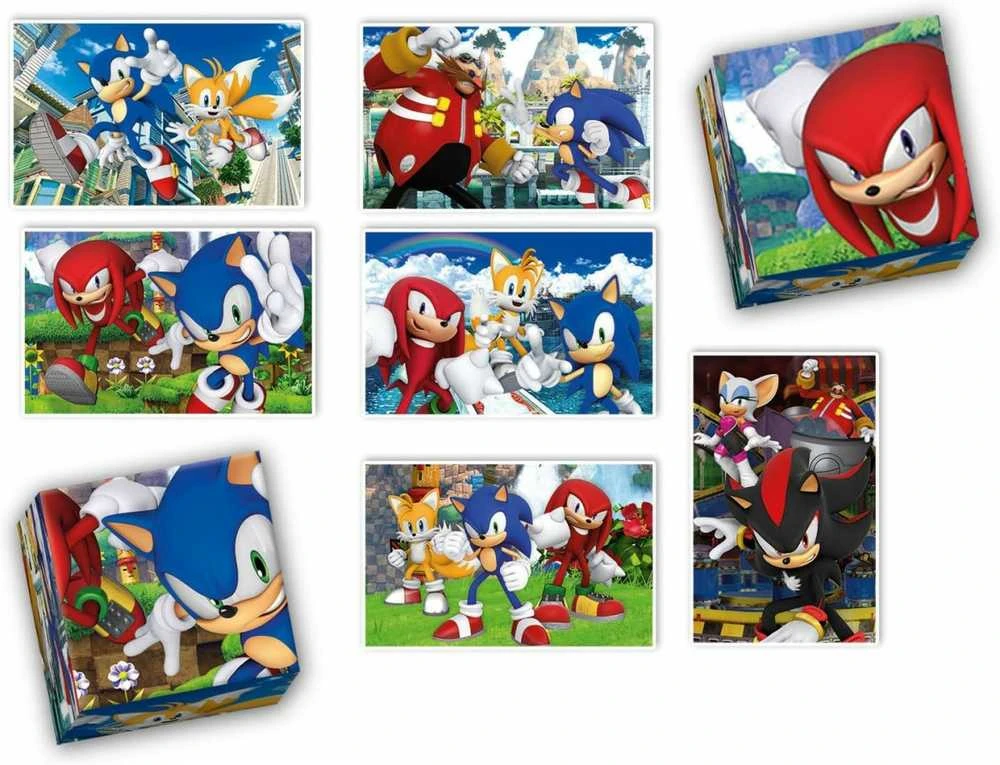 „Sonic the Hedgehog“ personažų 4 viename žaidimų kolekcija „Clementoni“