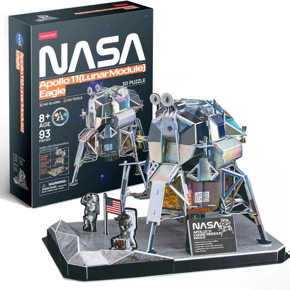 Dėlionė CubicFun Puzzle 3D 93 elementy Apollo 11