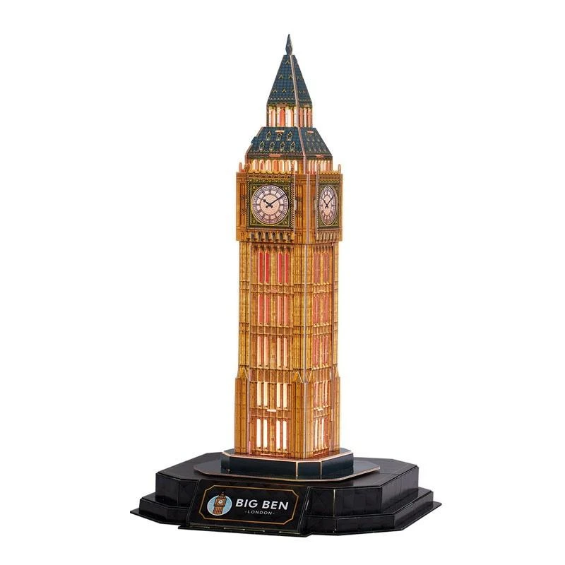 CubicFun Kubinė dėlionė Cubic Fun 3D LED Big Ben 05379, 32 vnt.