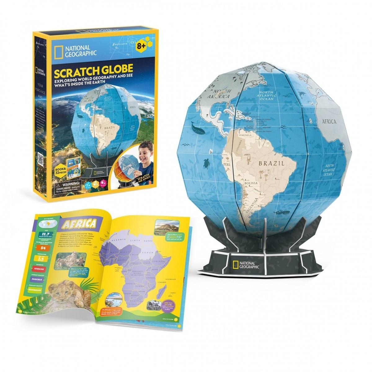 CubicFun 3D Delionė National Geographic Globus aprašymas - Prekės nuotrauka