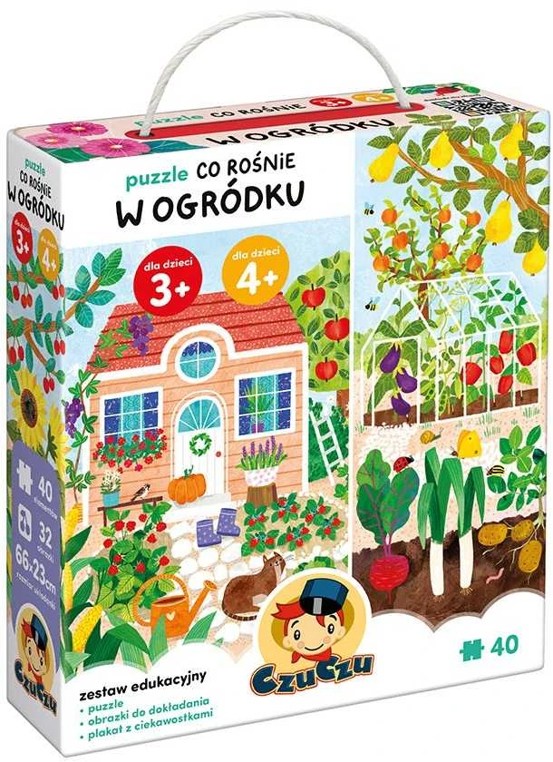 CzuCzu Edukacinė dėlionė „Kas auga sode“ 40 detalių + plakatas ZA5144