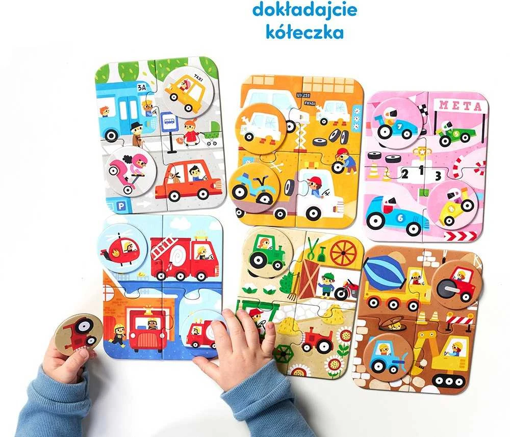 Dėlionė CzuCzu Puzzle Vehicles mažos ir didelės 2+ 93785