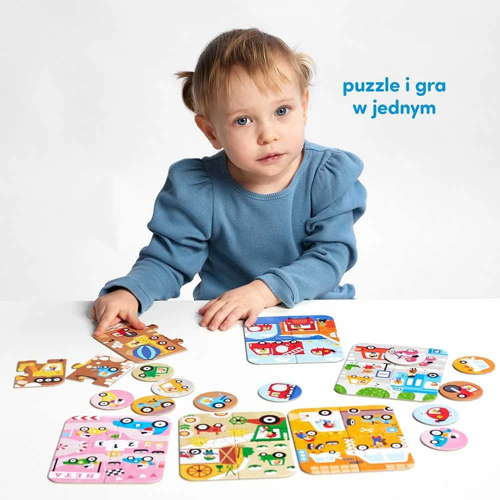 Dėlionė CzuCzu Puzzle Vehicles mažos ir didelės 2+ 93785