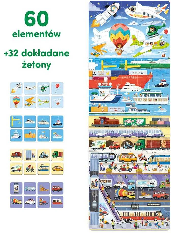 CzuCzu Dėlionė Transporto Priemonių Veikimo Principai 60 dalių + edukacinis plakatas
