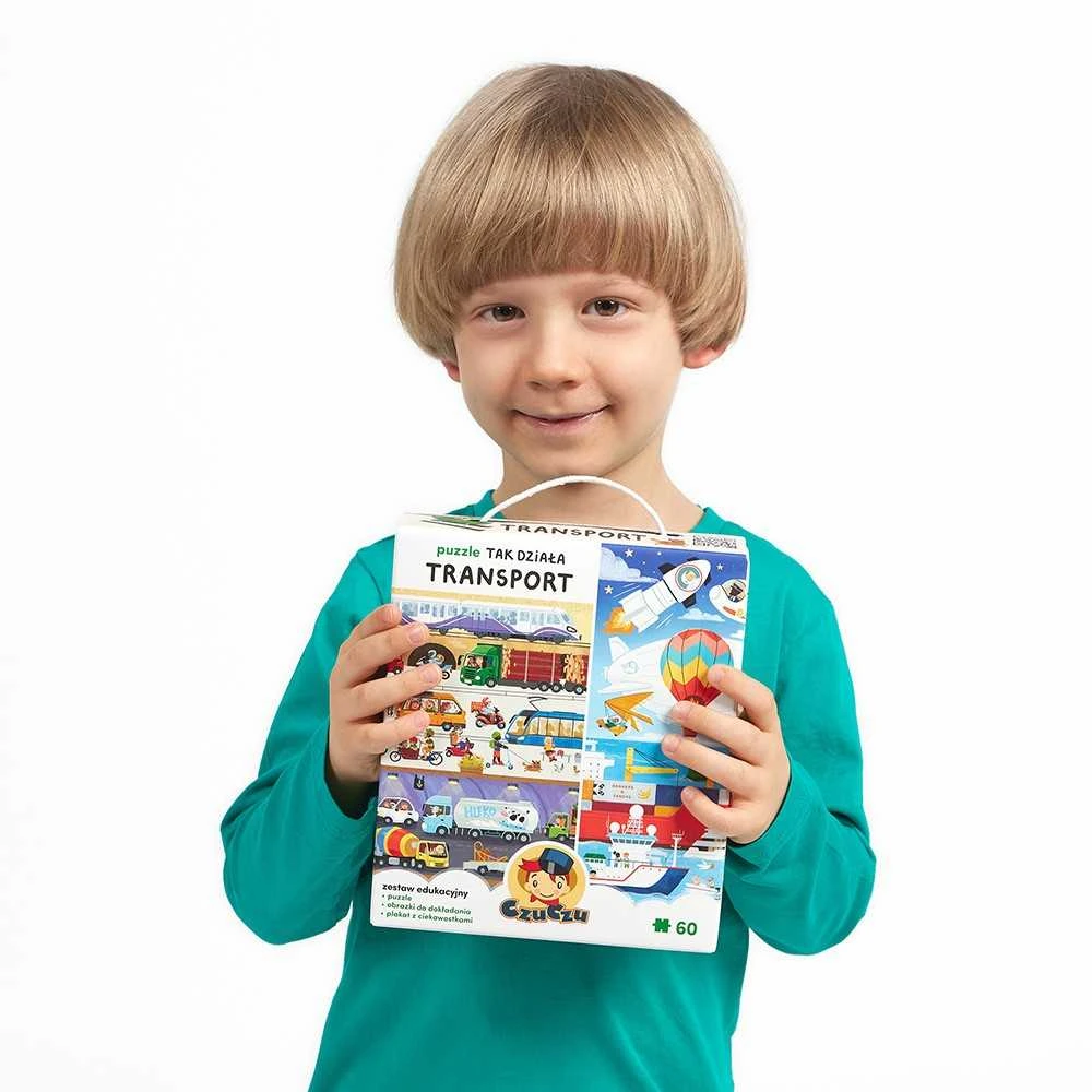 CzuCzu Dėlionė Transporto Priemonių Veikimo Principai 60 dalių + edukacinis plakatas