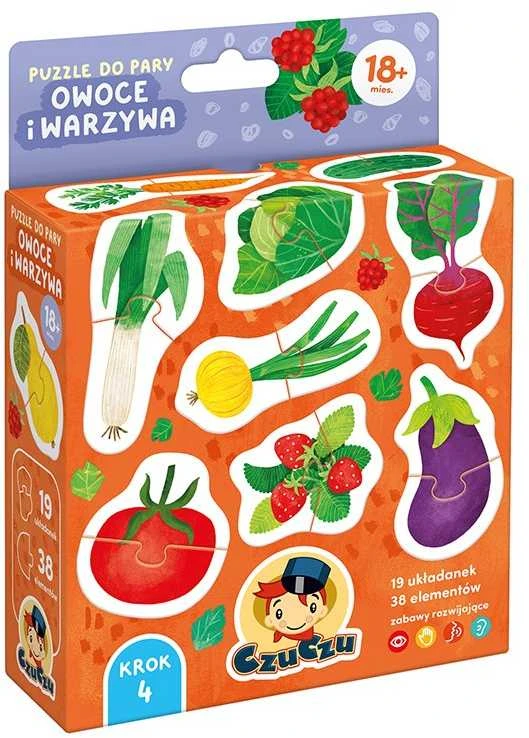 Dėlionė CzuCzu Puzzle for pairs Fruits ir daržovės step 4 19 puzzles 18m+ ZA5546