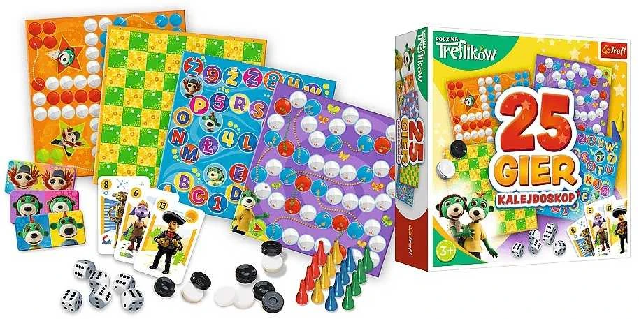 TREFL 02119 Kaleidoskopas 25 Žaidimai Treflik šeima*