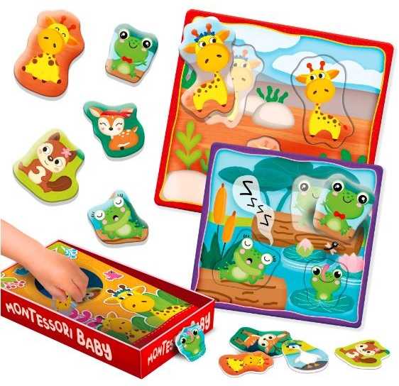 Lisciani Montessori Baby – laimingi gyvūnai
