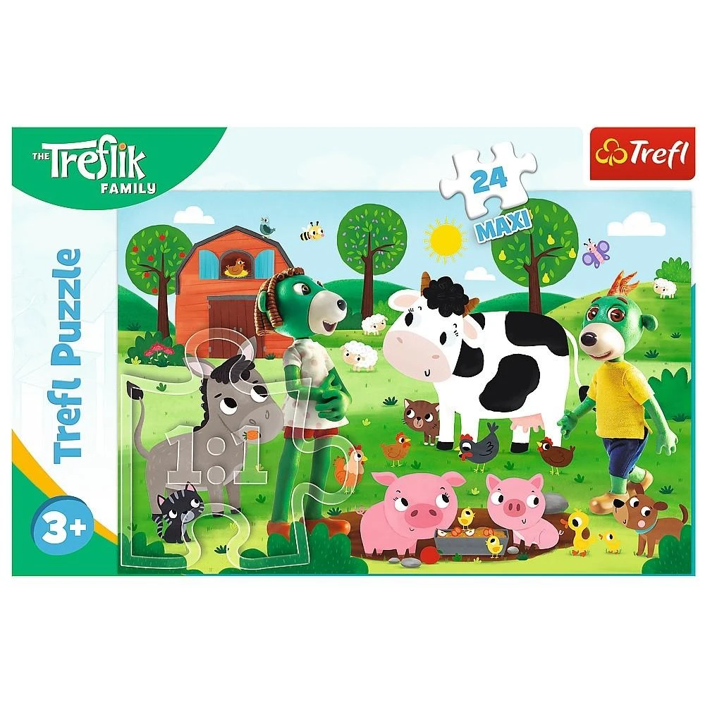 Trefl dėlionė 24 vnt. - Treflikai kaime