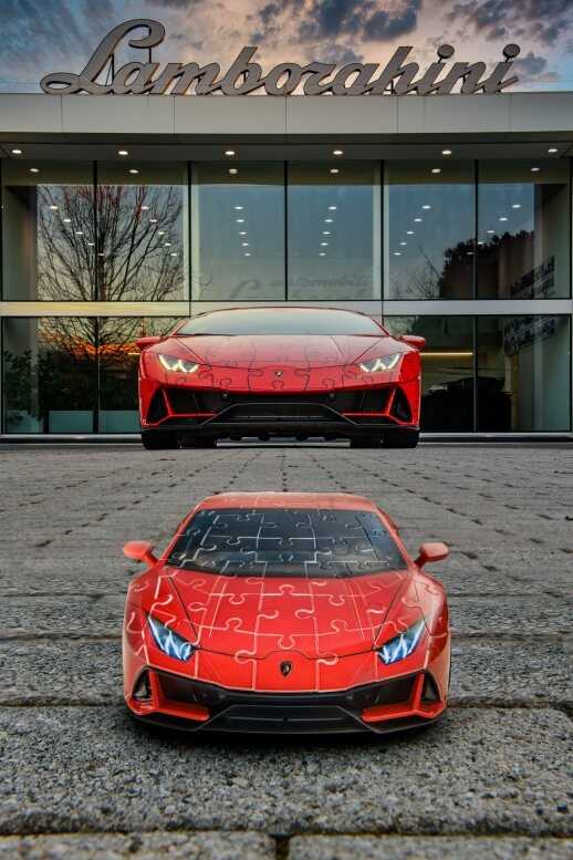 Dėlionė Puzzle - Ravensburger 3D Model Lamborghini Huracan Žalias