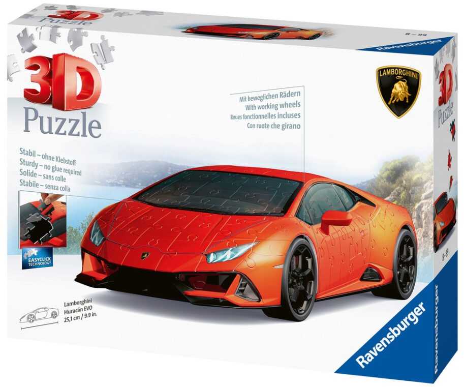 Dėlionė Puzzle - Ravensburger 3D Model Lamborghini Huracan Žalias