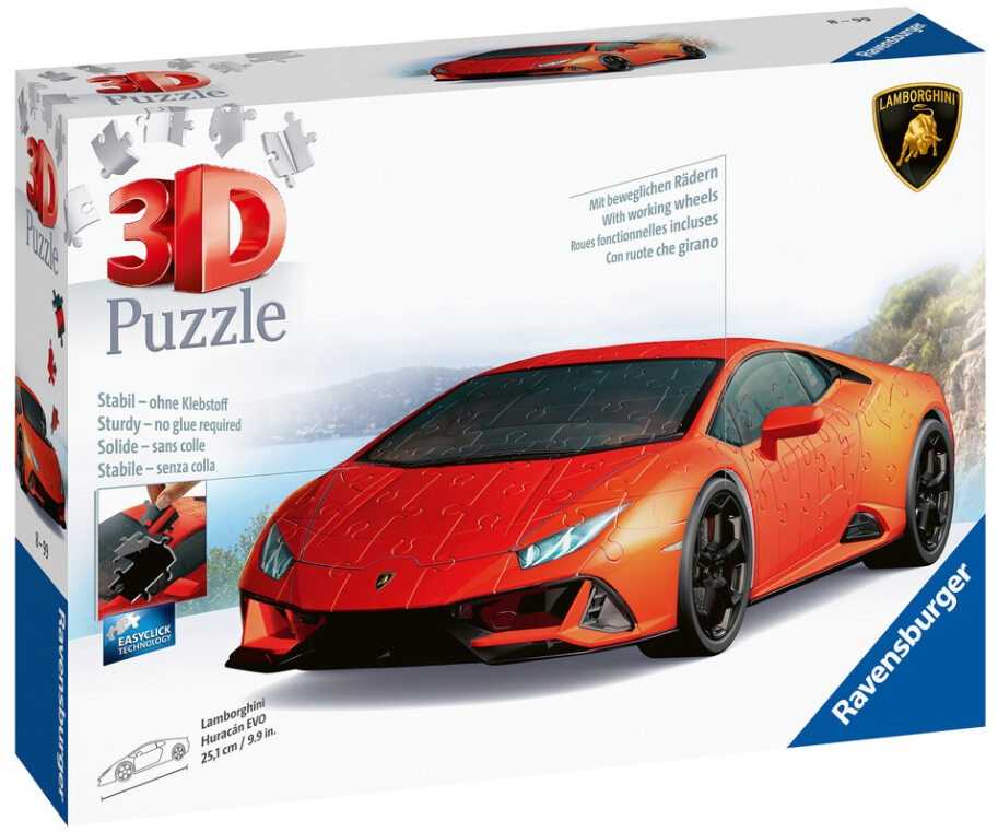 Dėlionė Puzzle - Ravensburger 3D Model Lamborghini Huracan Žalias