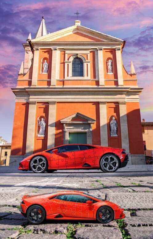 Dėlionė Puzzle - Ravensburger 3D Model Lamborghini Huracan Žalias