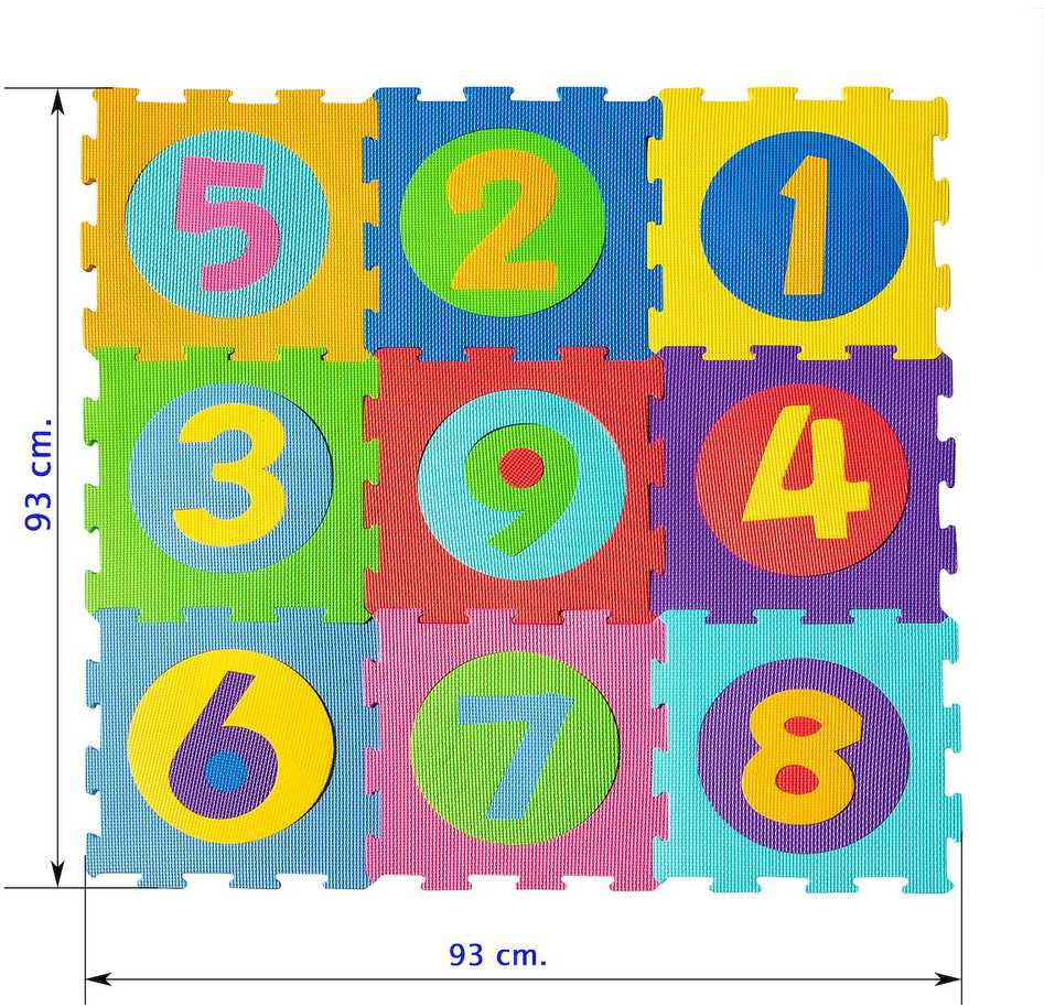 SMILY PLAY SP84502 Putplasčio kilimėlių numeriai
