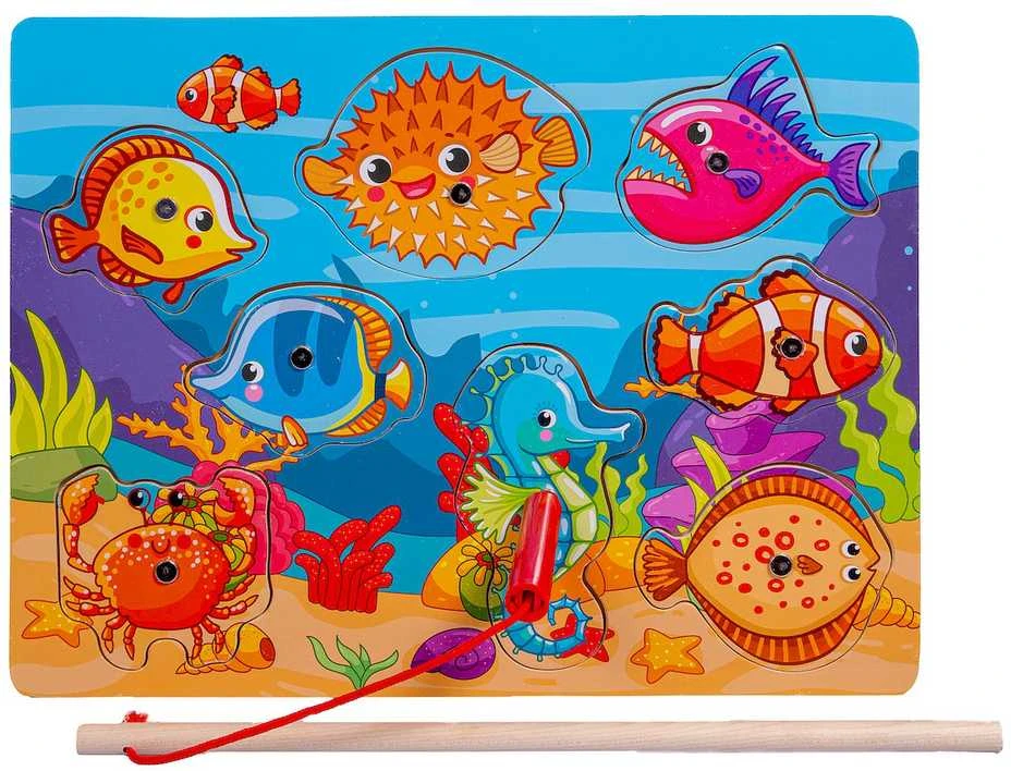 Dėlionė SMILY PLAY SPW83609 Medinis žaislas Žuvis