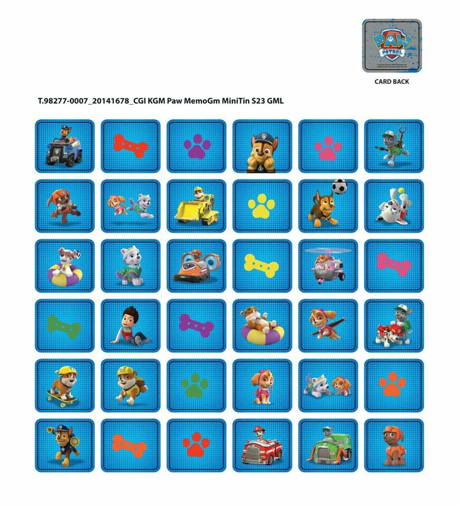 Spin Master SPINMASTER GAMES atminties žaidimas Paw Patrol, 6066827