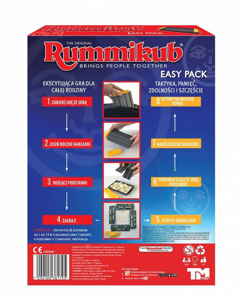 Dėlionė TM Toys Stalo žaidimas Rummikub Easy Pack kelioninis