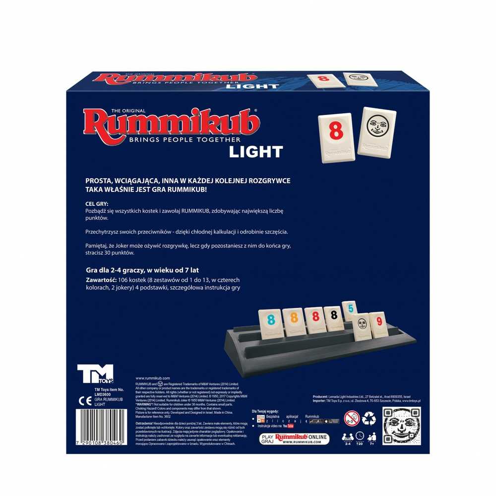 TM Toys Stalo žaidimas Rummikub Light šeimai