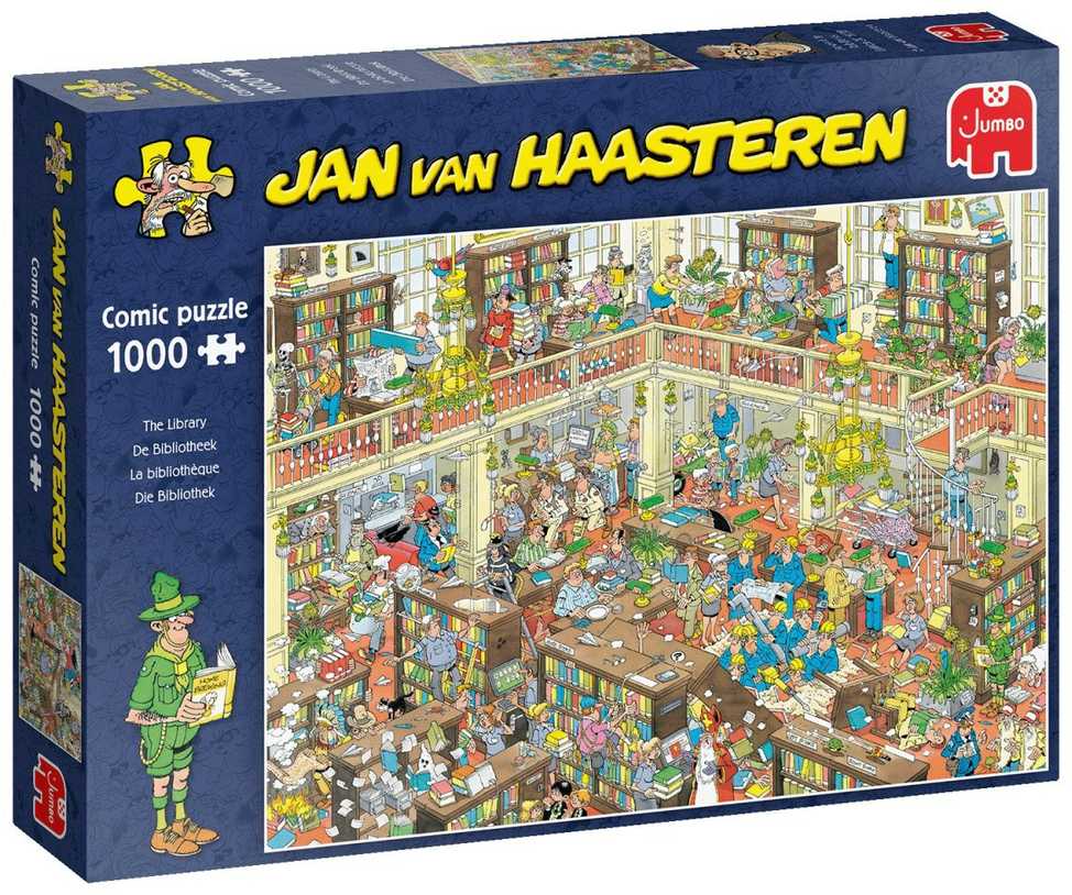 Dėlionė Jumbo Spiele Jumbo Jan Van Haasteren Die Bibliothek 1000 Teile Puzzle (19092)