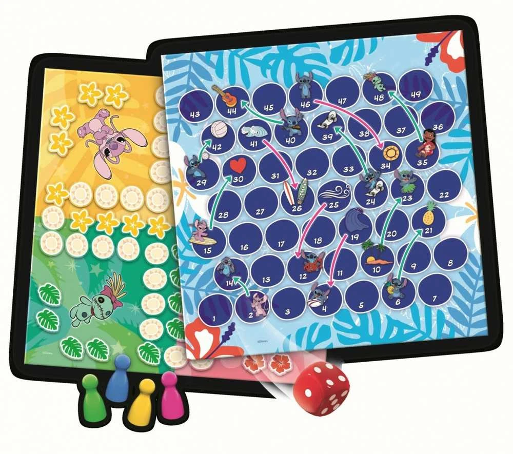 Trefl Dvipusis stalo žaidimas Gyvatės ir kopėčios Lilo & Stitch