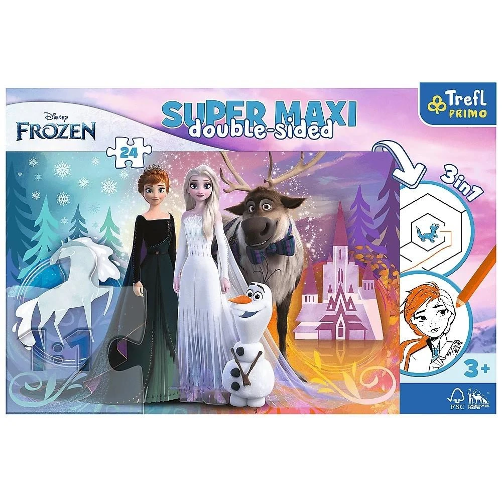 TREFL 41000 Dėlionė 24 SUPER MAXI Užšaldytas Linksmas Pasaulis