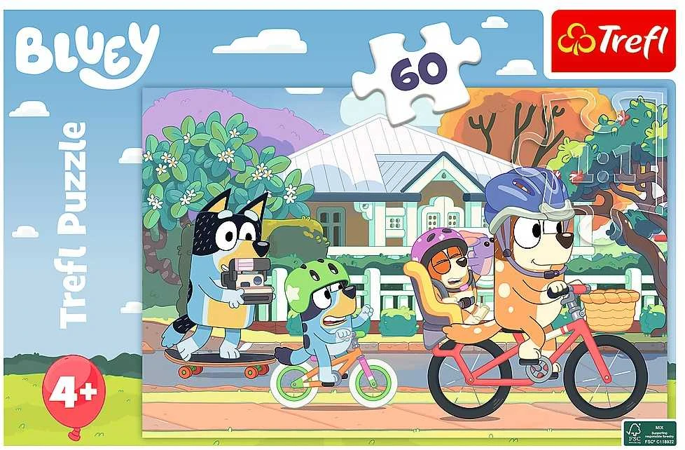 Trefl dėlionė 60 vnt. - Šuniukas Bluey aprašymas - Prekės nuotrauka