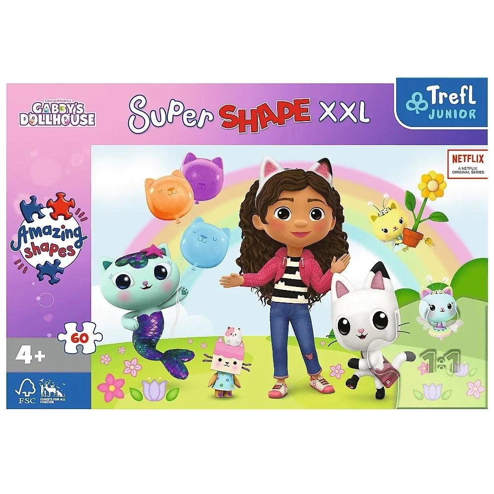 Trefl Gabby's Dollhouse dėlionė 60 vnt. - Gabby ir draugai