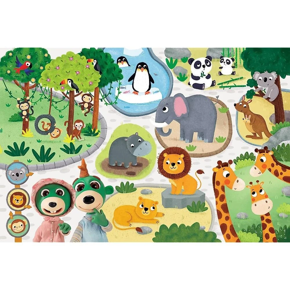 TREFL 42000 Dėlionė 15 milžiniškų kūdikių zoologijos sode
