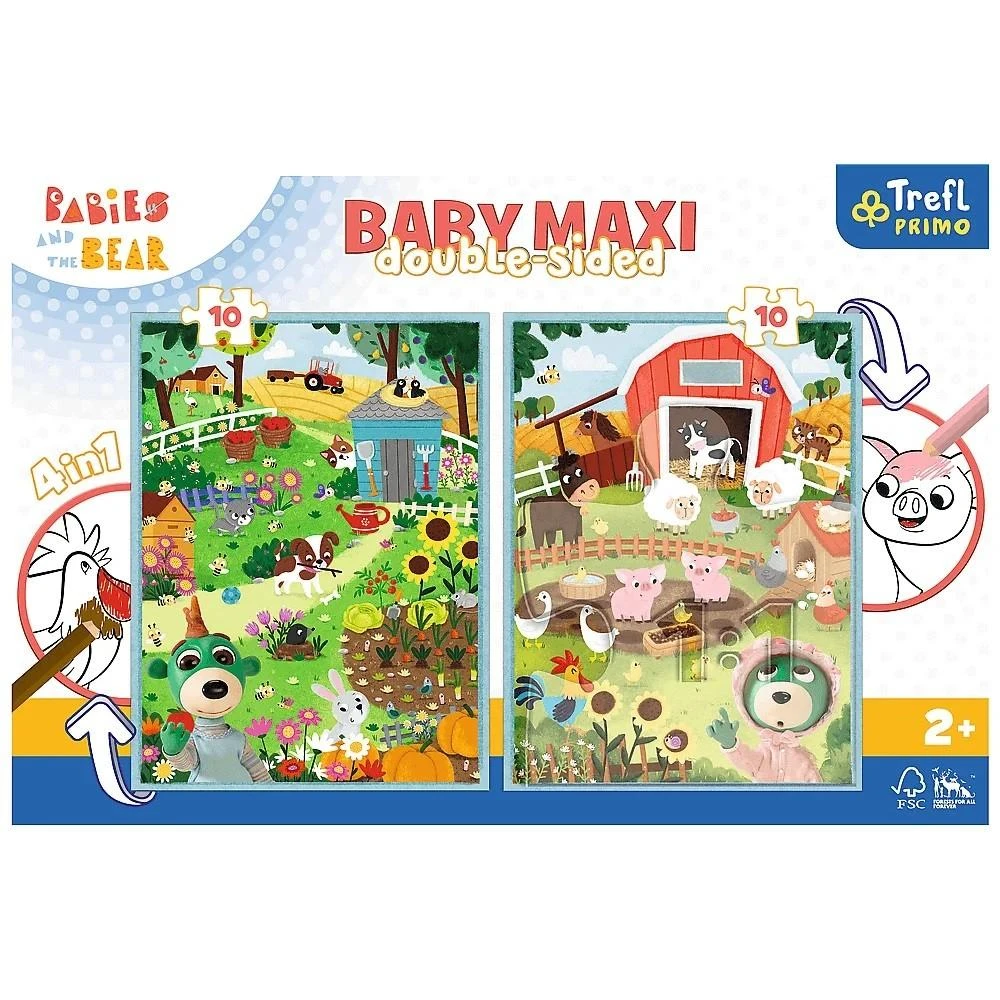 TREFL 43000 Dėlionė Baby MAXI 2x10 Susipažinkite su kūdikiais