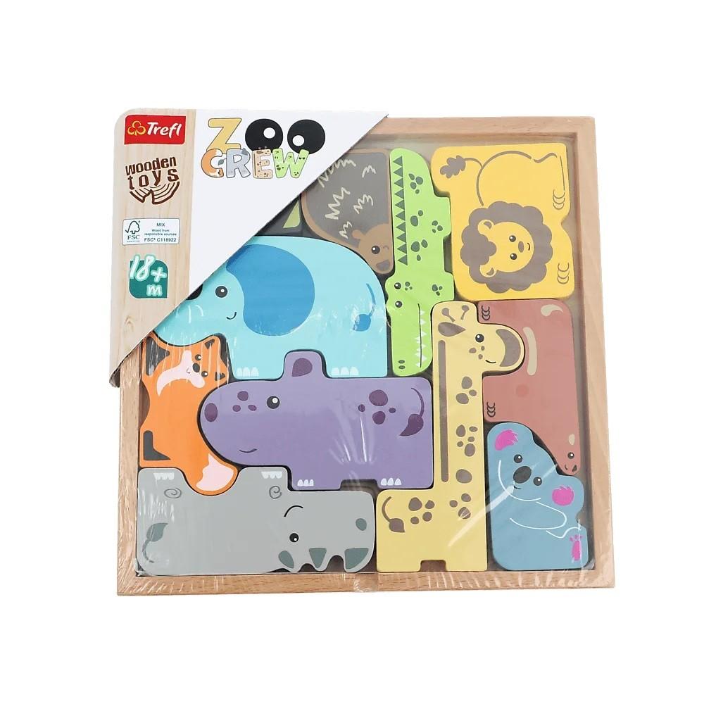 TREFL 61639 Medinė dėlionė ZOO įgula