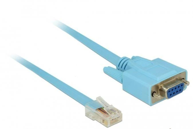 AV signalų perdavimo sistema Delock DELOCK adapteris RS- 232 DB9 BU > 1x Seri. RS- 232 RJ45 St. 1.0m