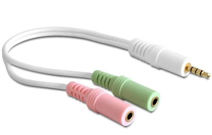 Audio adapteris 3.5mm kištukas į dvi jungtis
