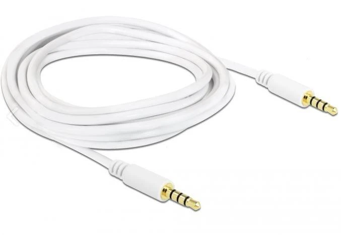 Baltas 3.5 mm 4 kontaktų laidas, 2 m